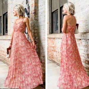 Like new Express Pleated Cutout Maxi Dress